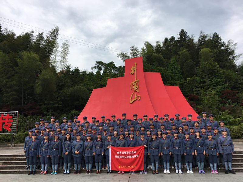 自治區(qū)百強(qiáng)非公企業(yè)井岡山培訓(xùn)合影
